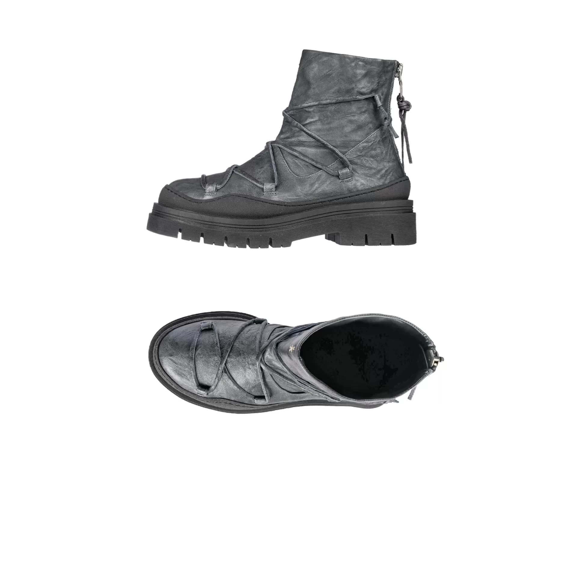 Sale Ankle Boot Stropicciato Anthracite Shoes