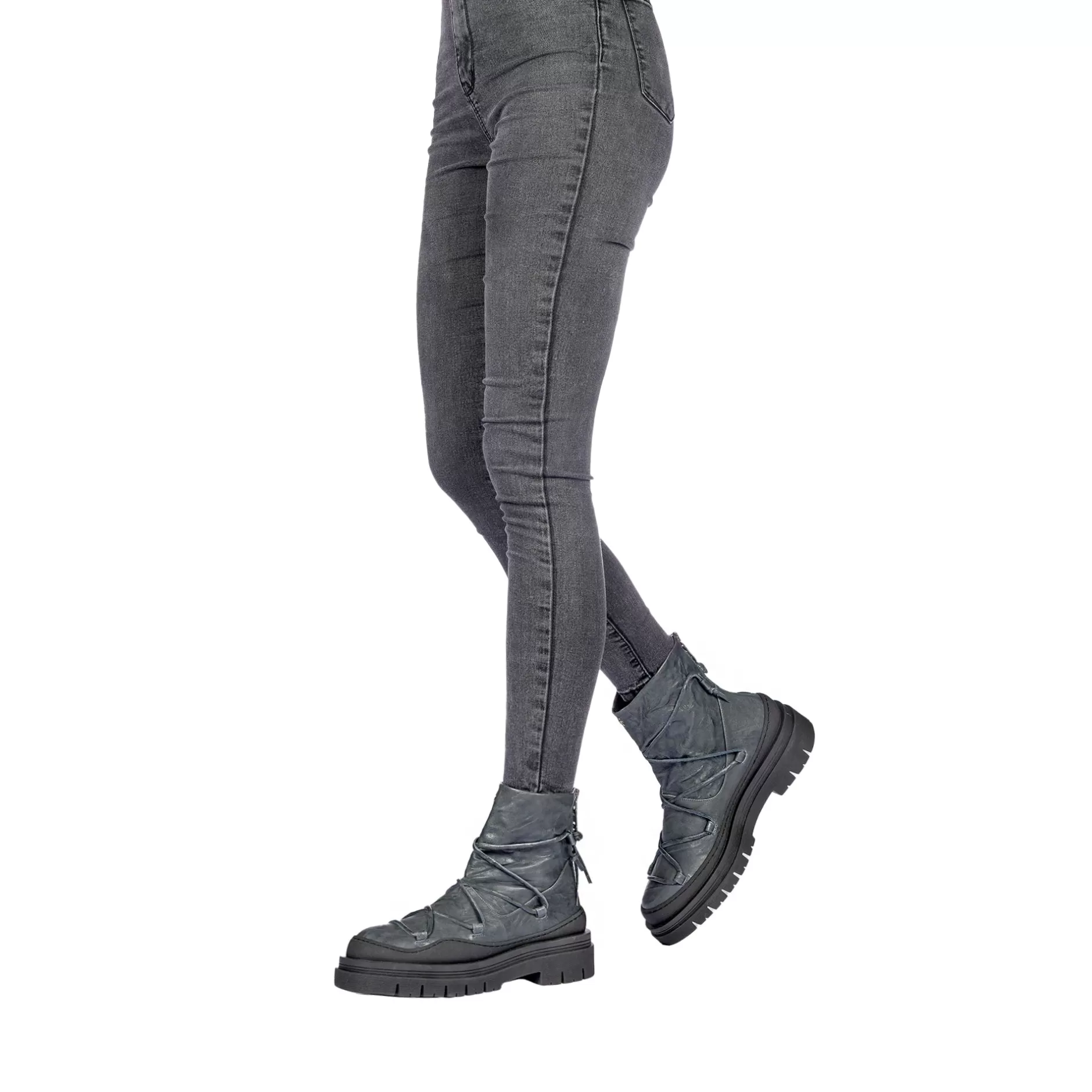 Sale Ankle Boot Stropicciato Anthracite Shoes