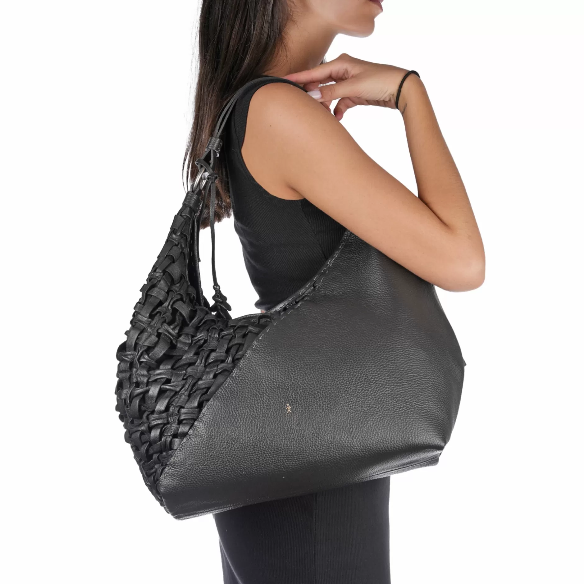 Fashion Bea M Bauletto Intreccio Cesta Black Bags