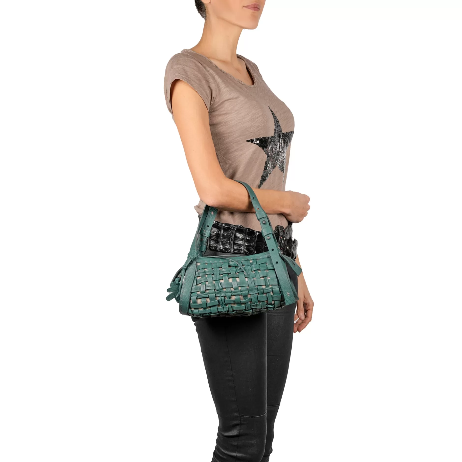 Flash Sale Boa Bauletto Xs Intreccio Cesta Teal Bags