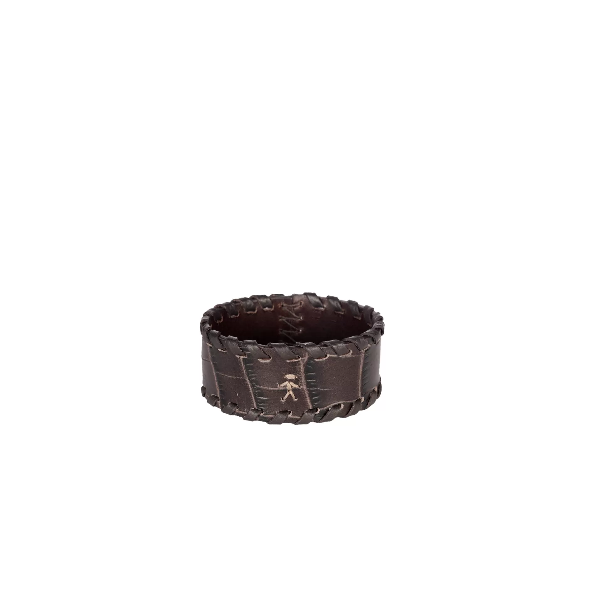 Cheap Bracelet Animal Printed Crocodile Dark Brown Leather Jewelry