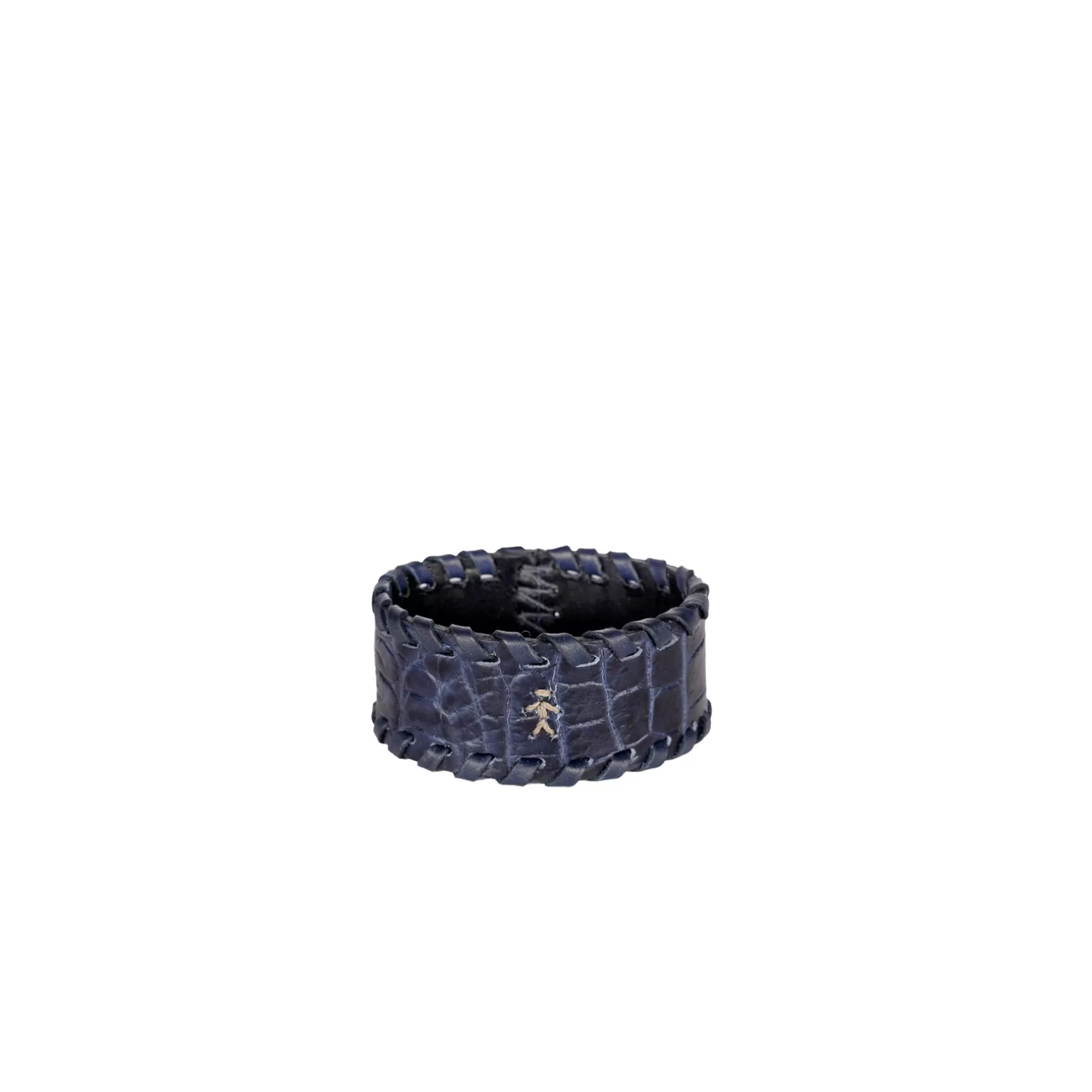 Best Bracelet Animal Printed Crocodile Deep Blue Leather Jewelry