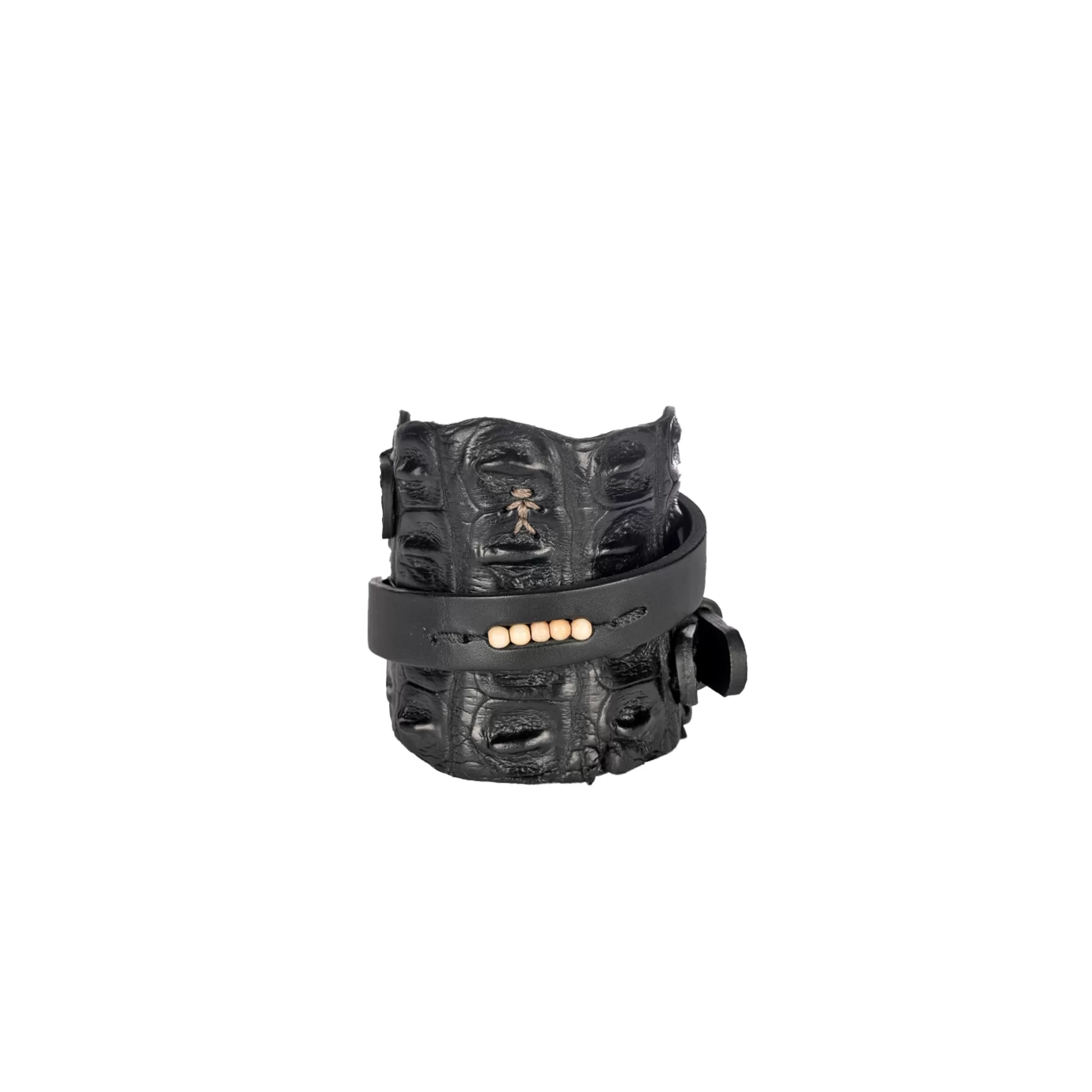 Clearance Bracelet Avatar Crocodile Black Leather Jewelry