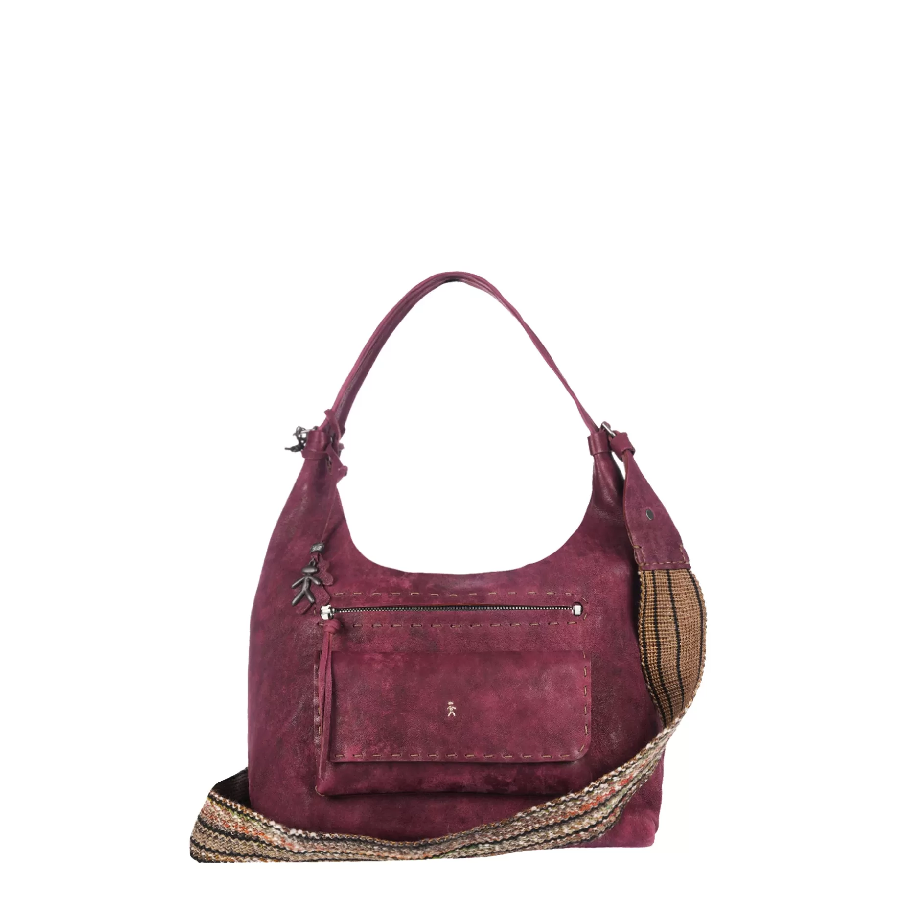 Fashion Canotta Pocket Zip S Grattato Burgundy Bags