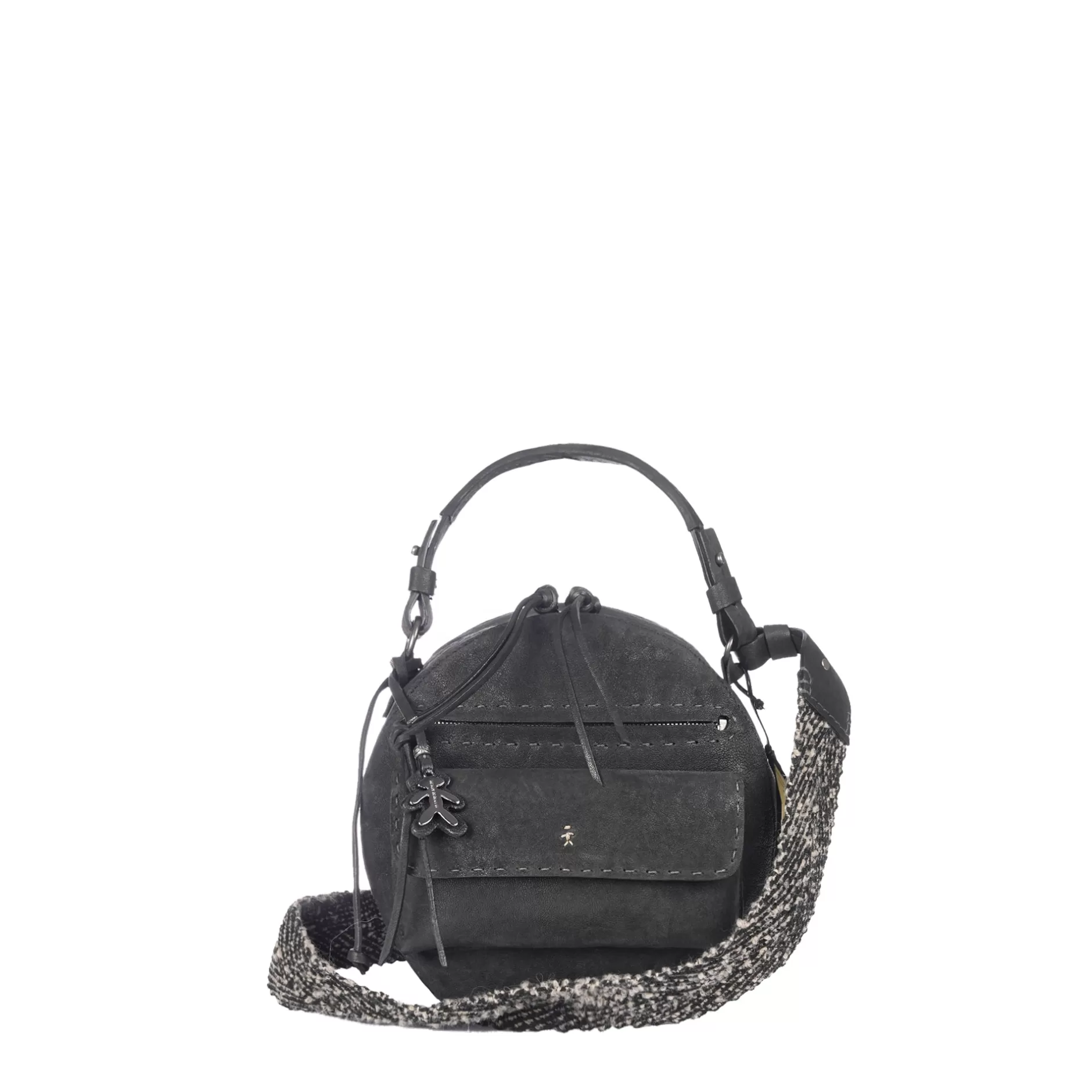 Discount Cappelliera Pocket M Grattato Black Bags