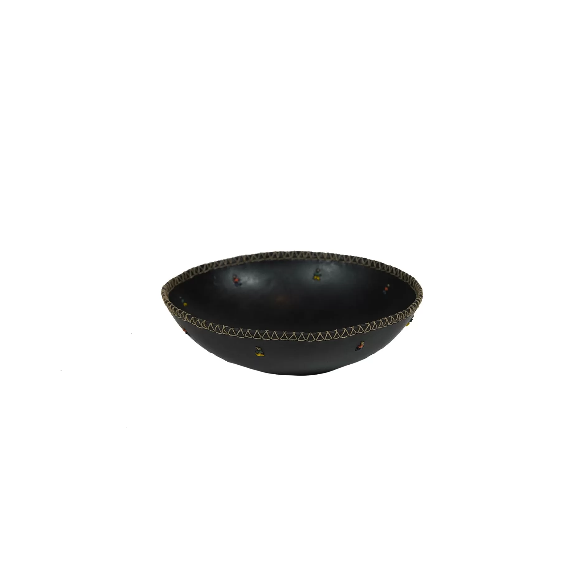 Shop Ciotola Omini S Cuoio Nero Decor
