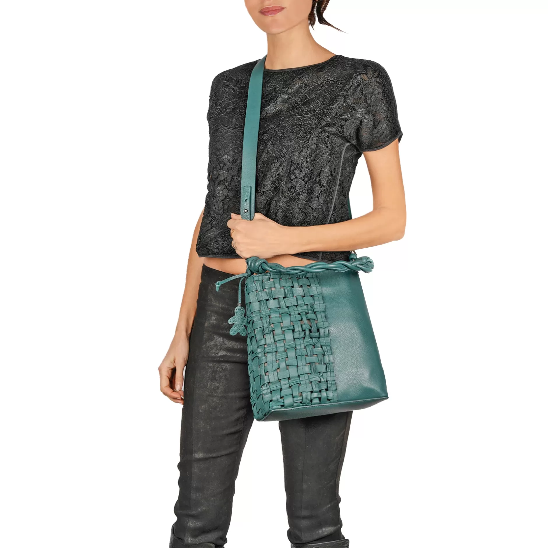 Fashion Emily M Intreccio Cesta Teal Bags