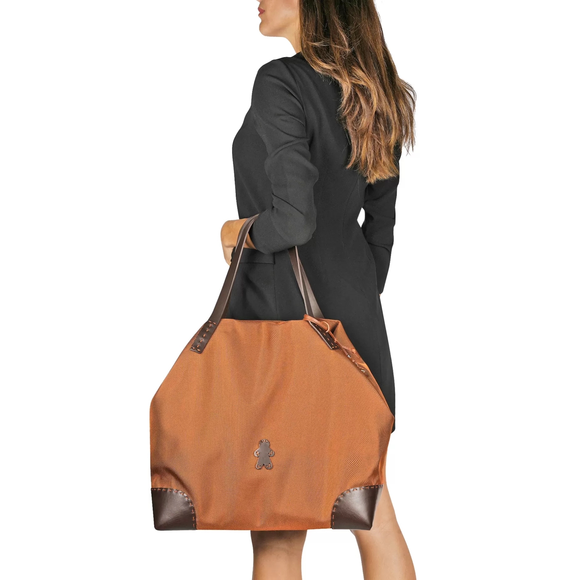 Online Isa Angoli Nylon Dark Orange Bags
