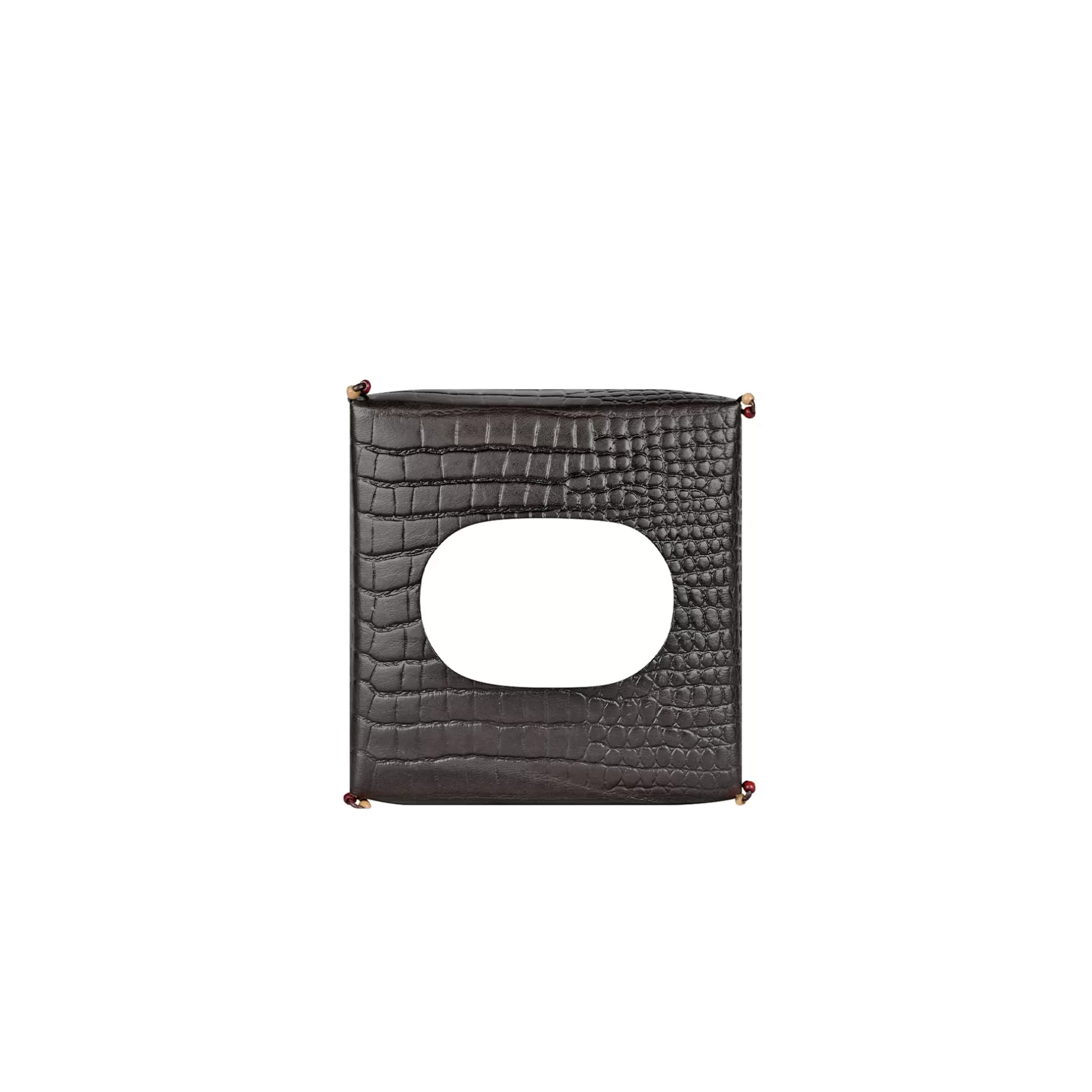 Sale Kleenex Box Square Croco Black Decor
