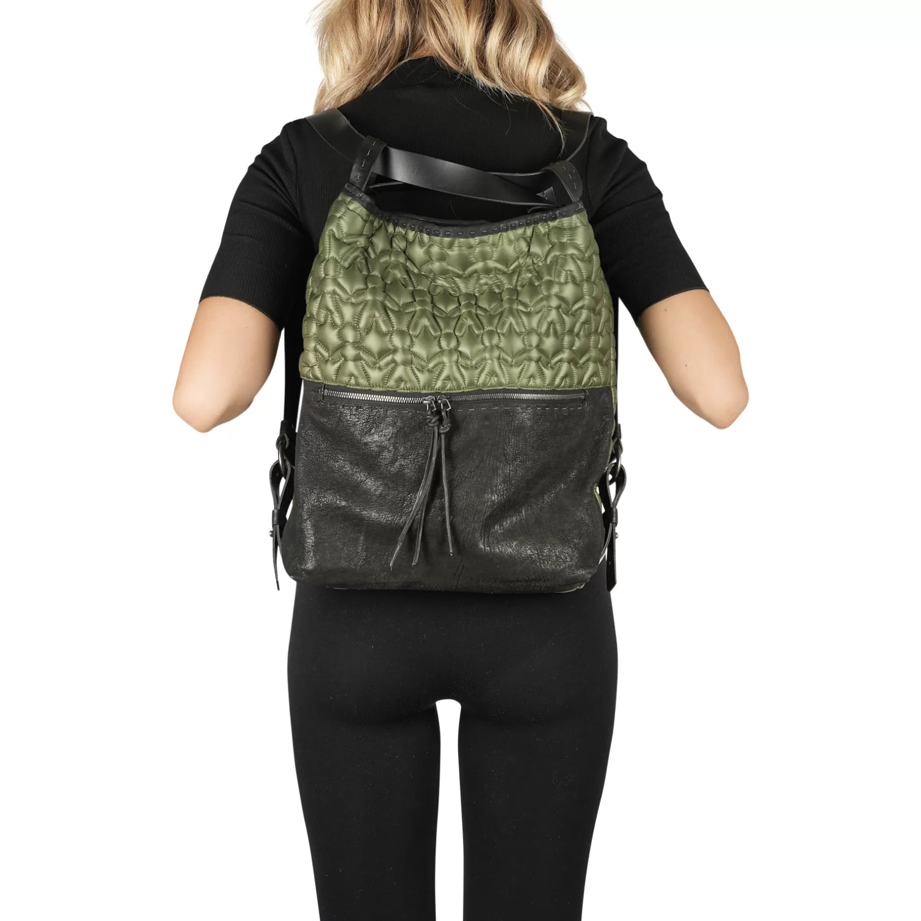 Best Sale Lara Backpack L Omino Nylon Forest Green Bags
