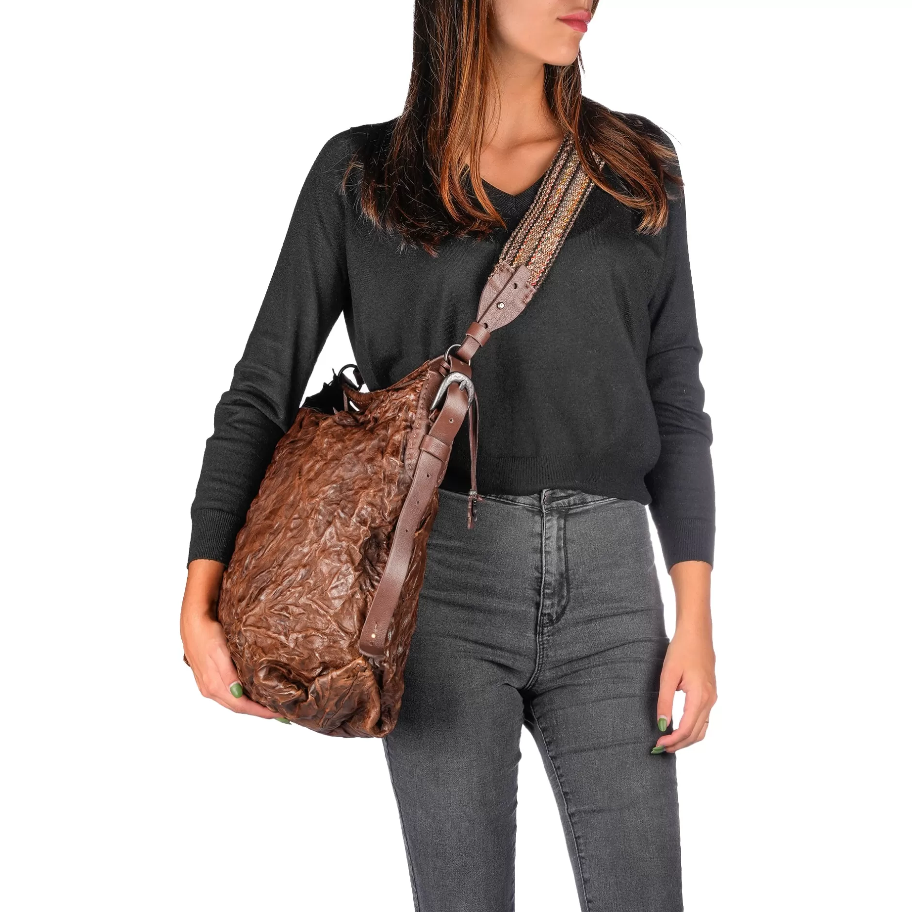 Discount Mariela L Stropicciato Brown Bags