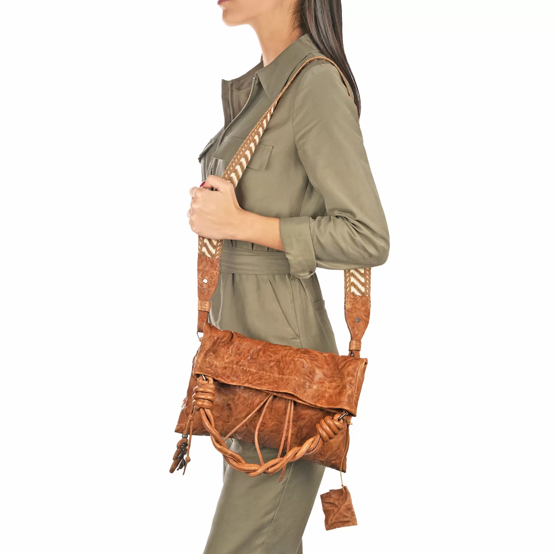 Hot Maya M Stropicciato Brandy Bags