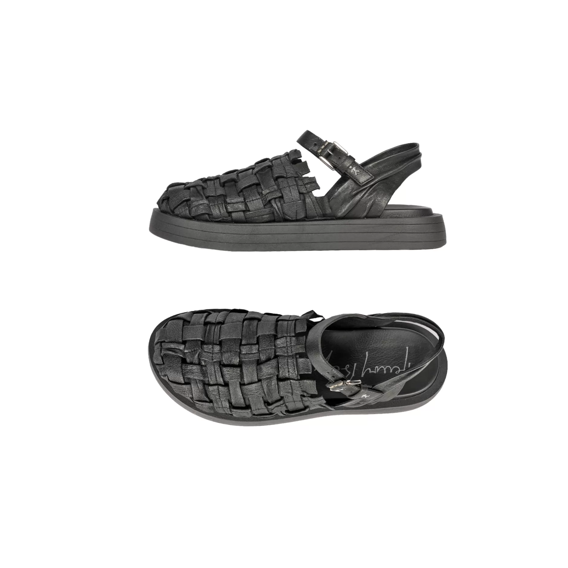 Online Mule Intreccio Cesta Black Shoes