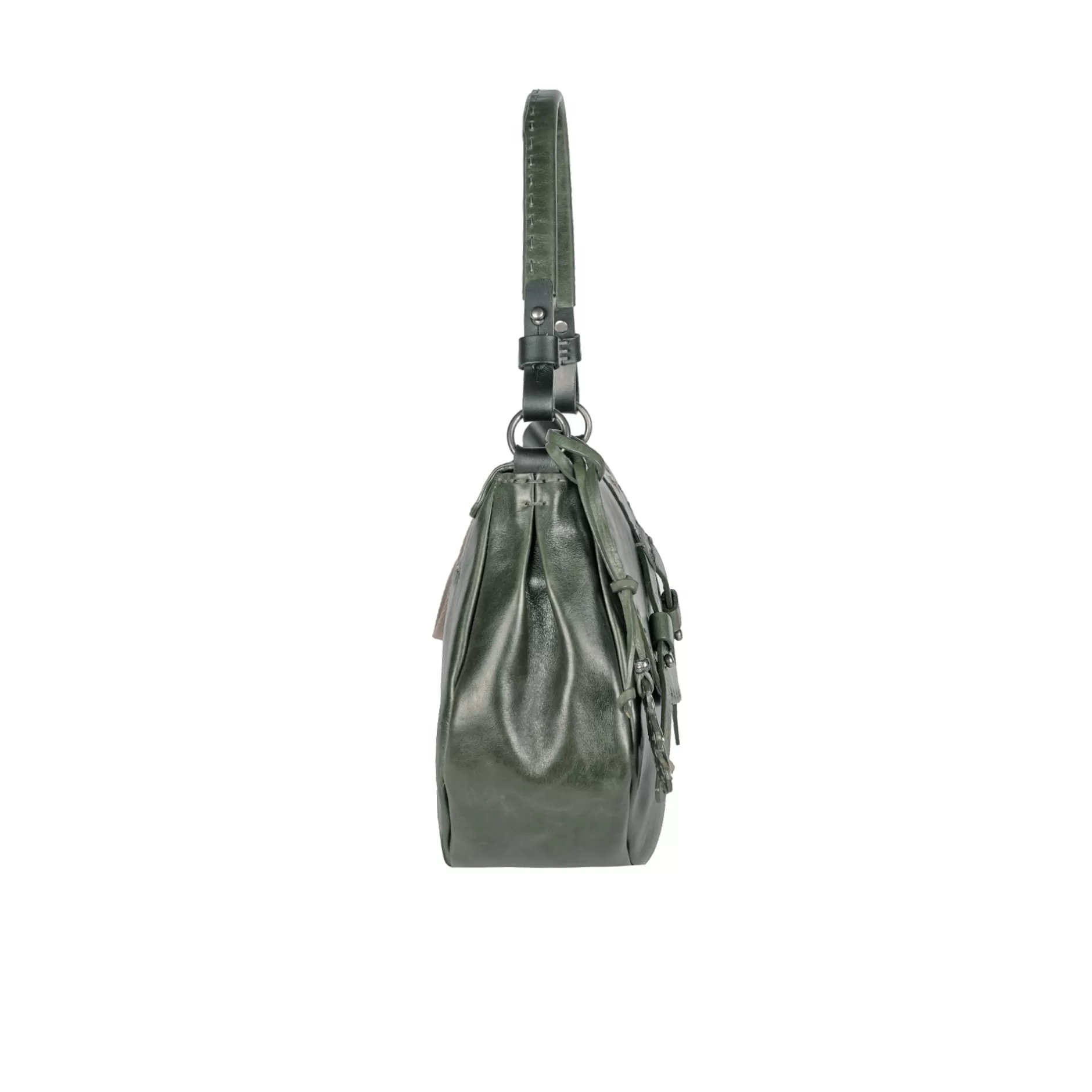Online New Sella Horse M Greca Vetrato Forest Green Bags