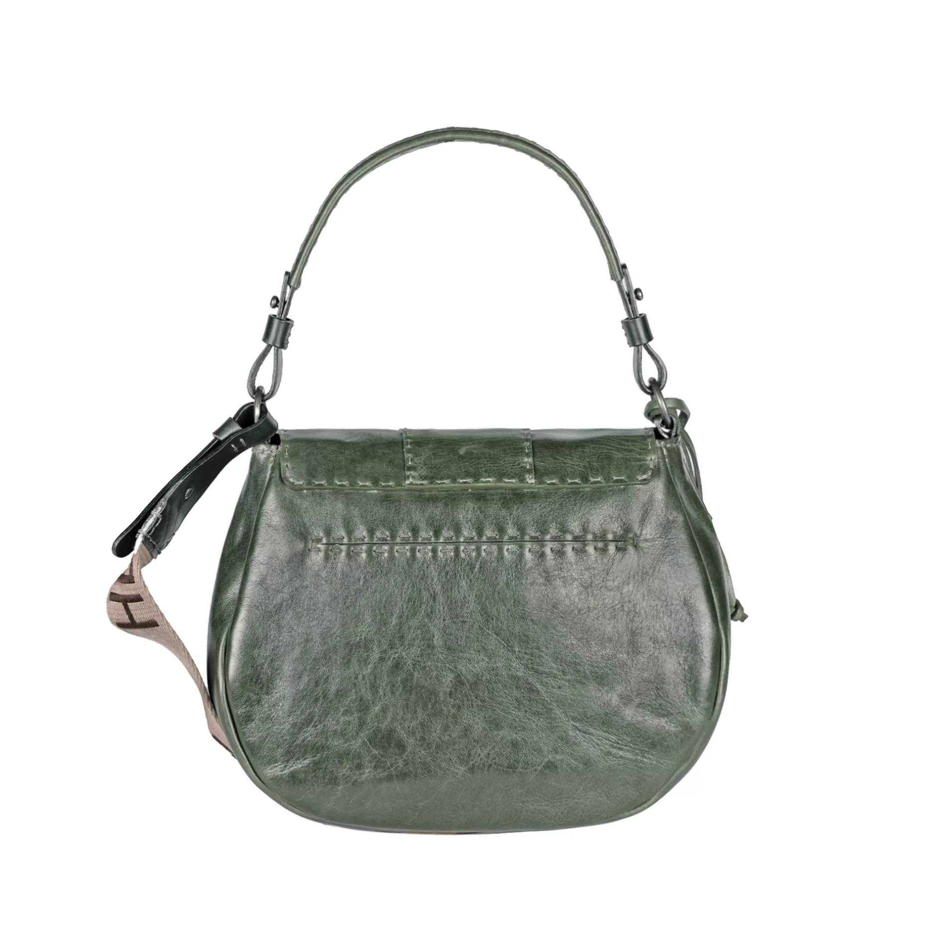 Online New Sella Horse M Greca Vetrato Forest Green Bags