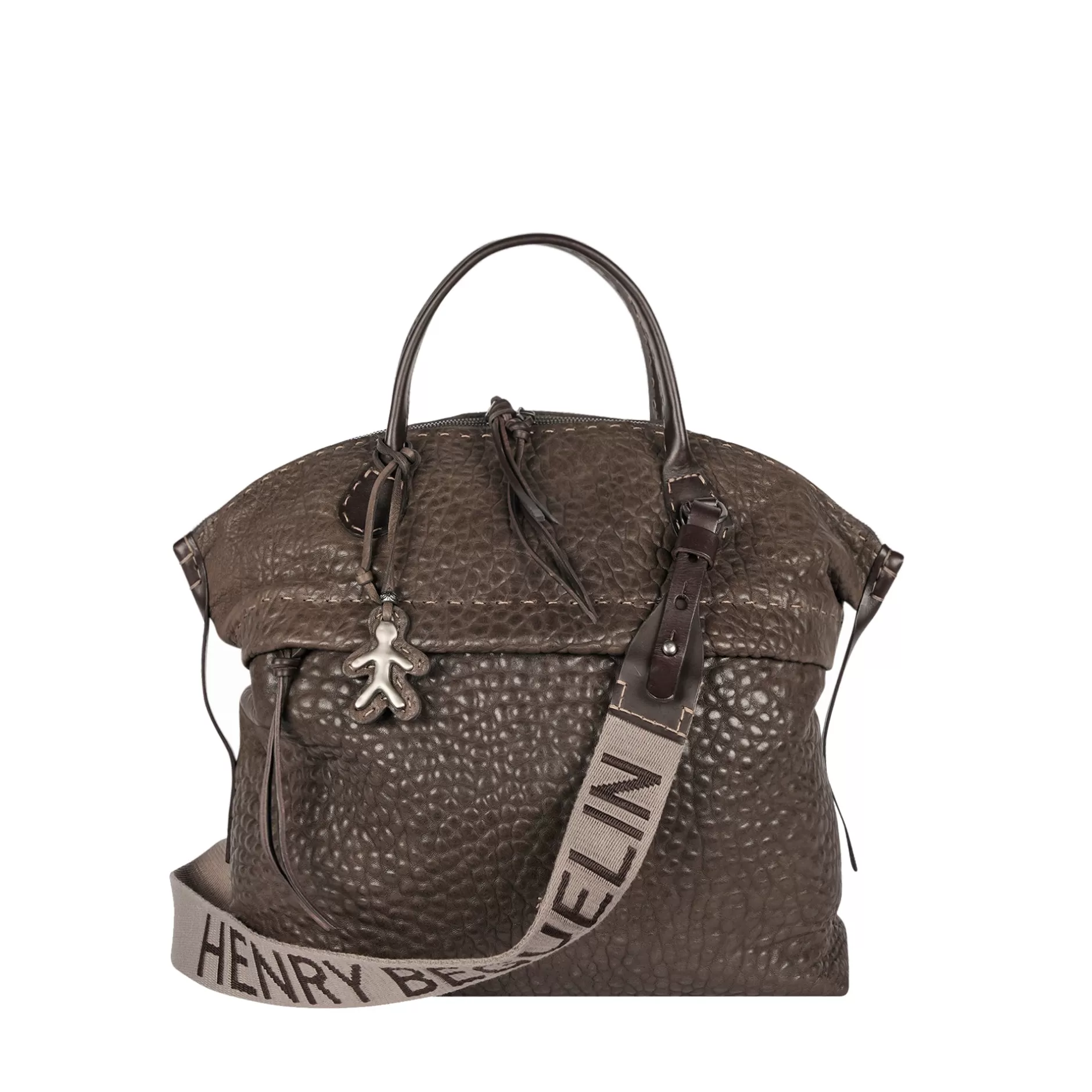 Shop New Virginia Shopping L Granellato Dark Brown Bags