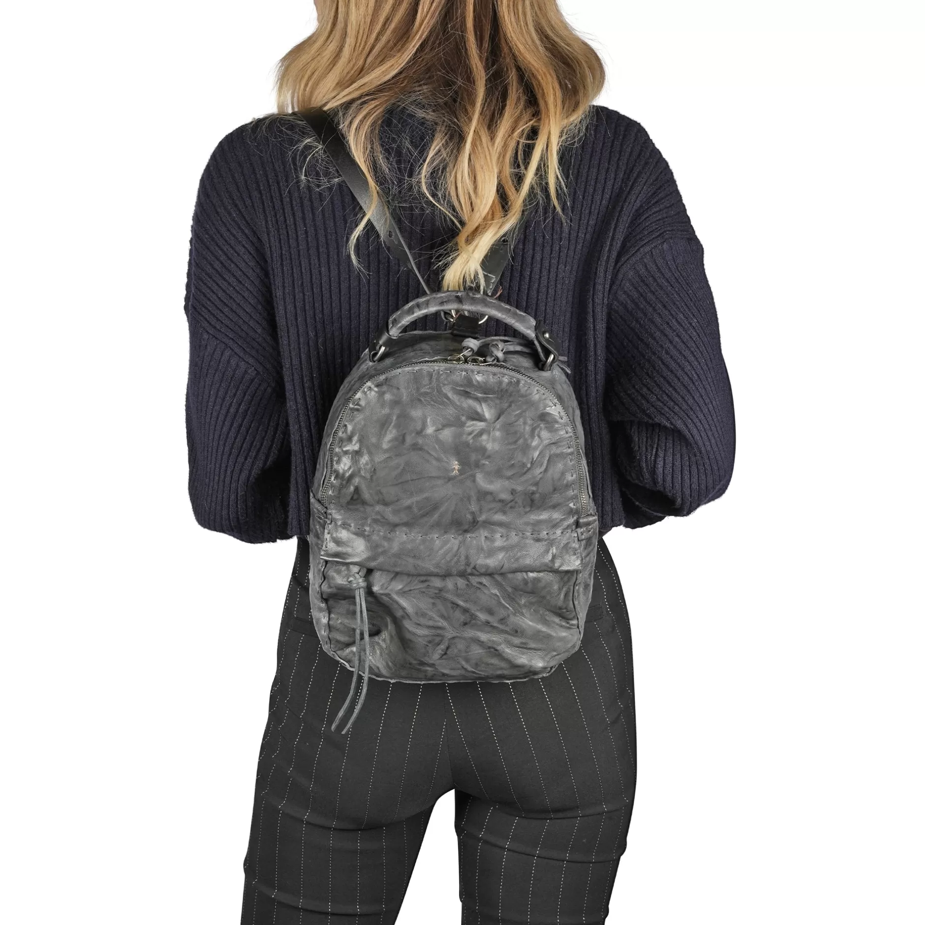 Fashion Old School S Stropicciato Anthracite Bags