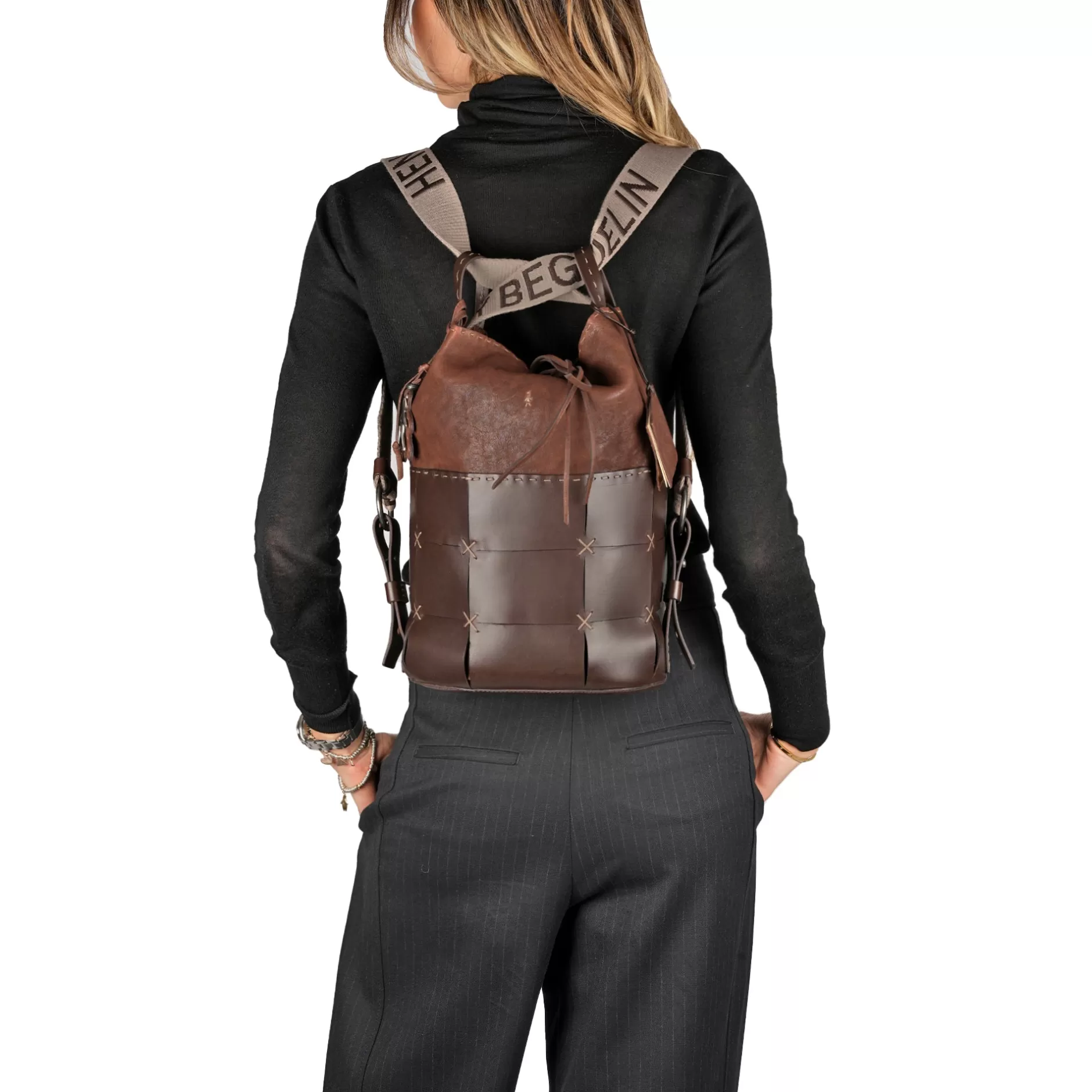 Sale Olimpia Backpack Mosaico M Vegetal Wash Cognac Bags