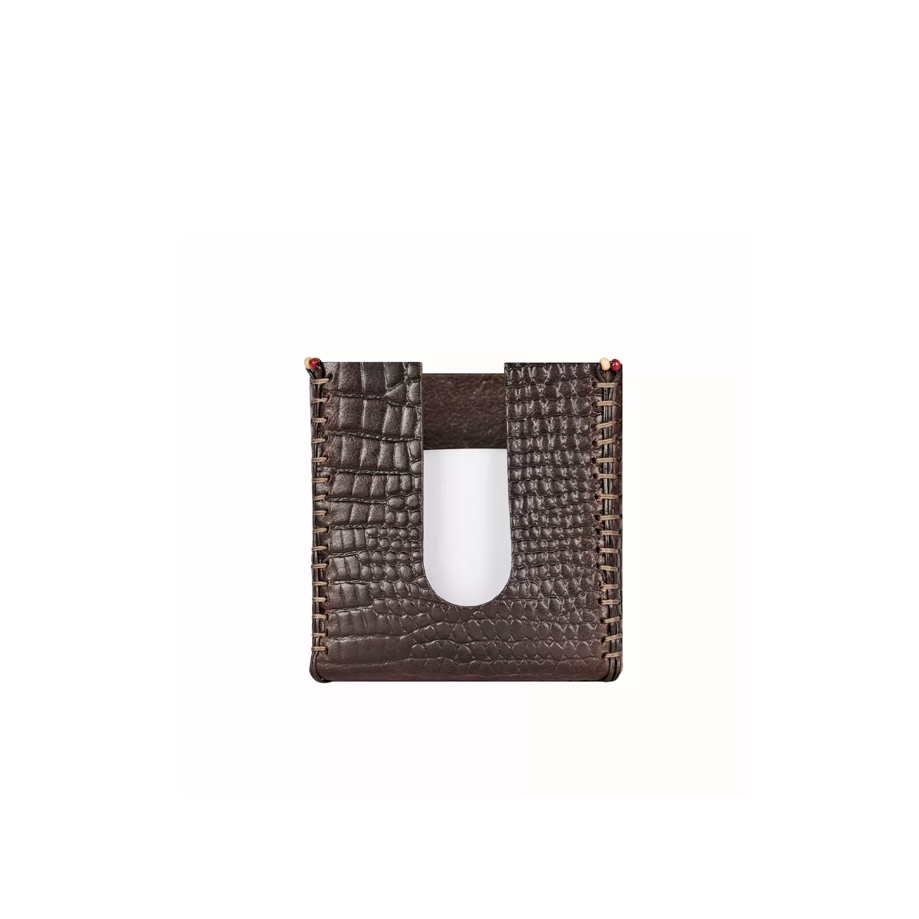 Shop Porta Post-It Stamped Crocodile Brown Decor