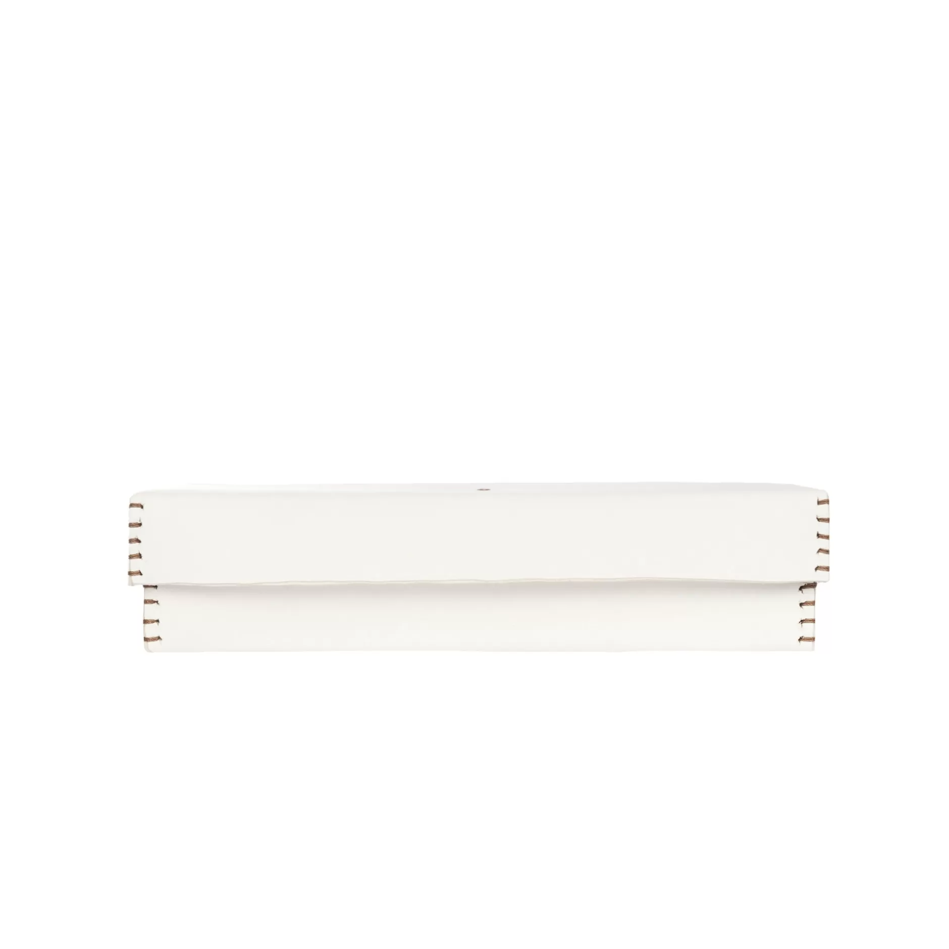 Store Rectangular Leather Box Dado White Decor