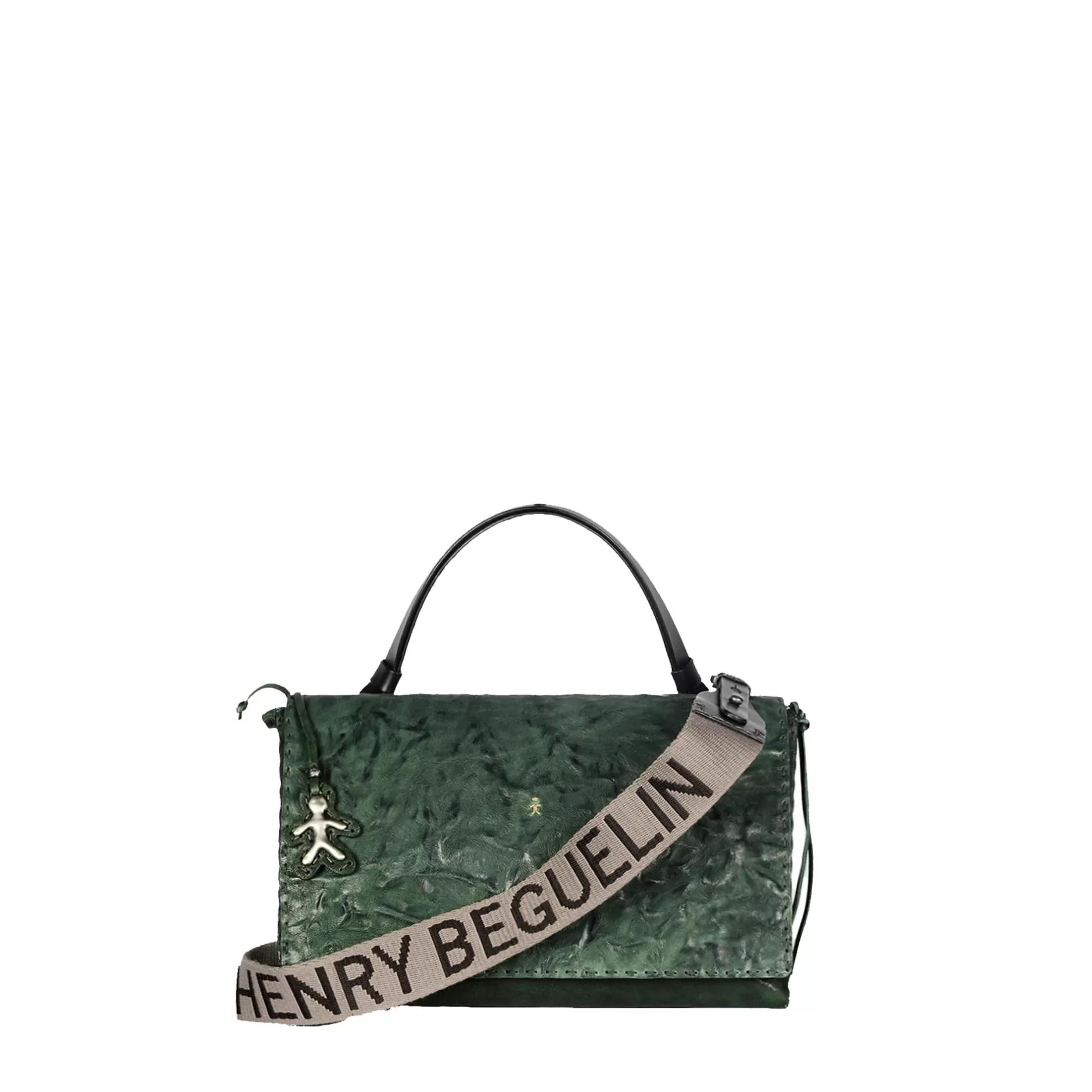 Store Saretta M Hb Vegetal Wash Stropicciato Dark Green Bags
