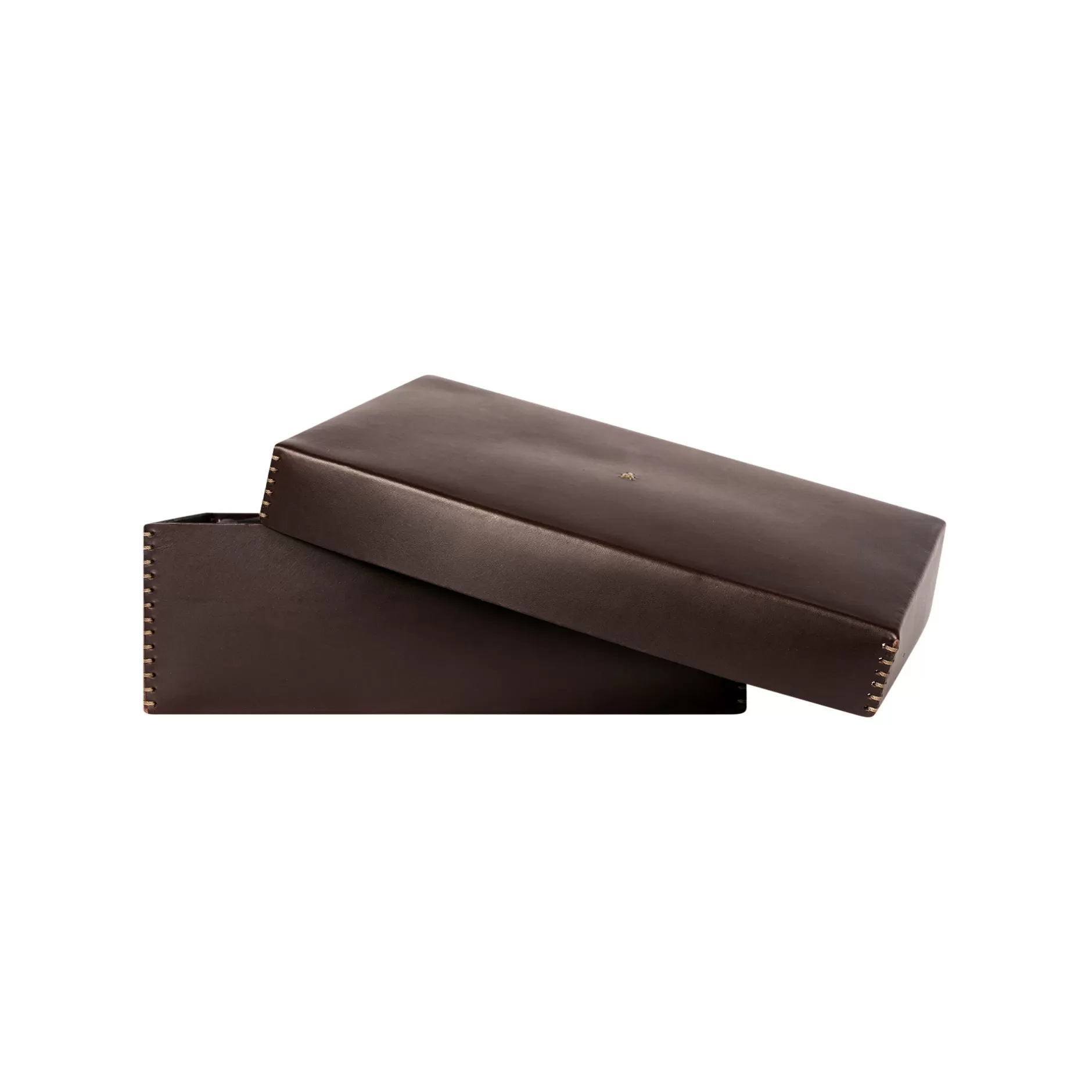 Cheap Scatola Liscia L Cuoio Brown Decor