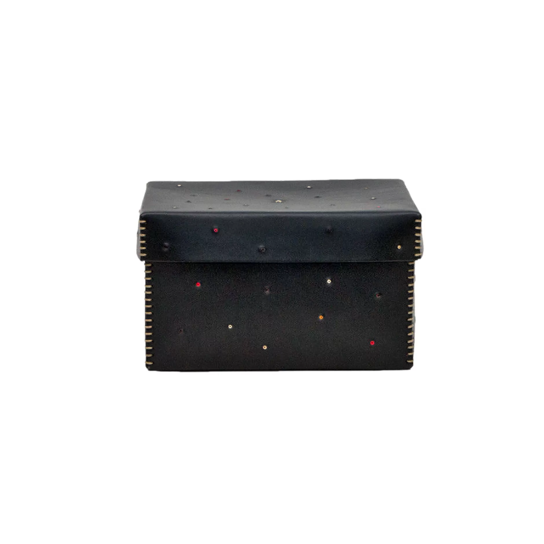 Store Scatola Perline M Cuoio Black Decor