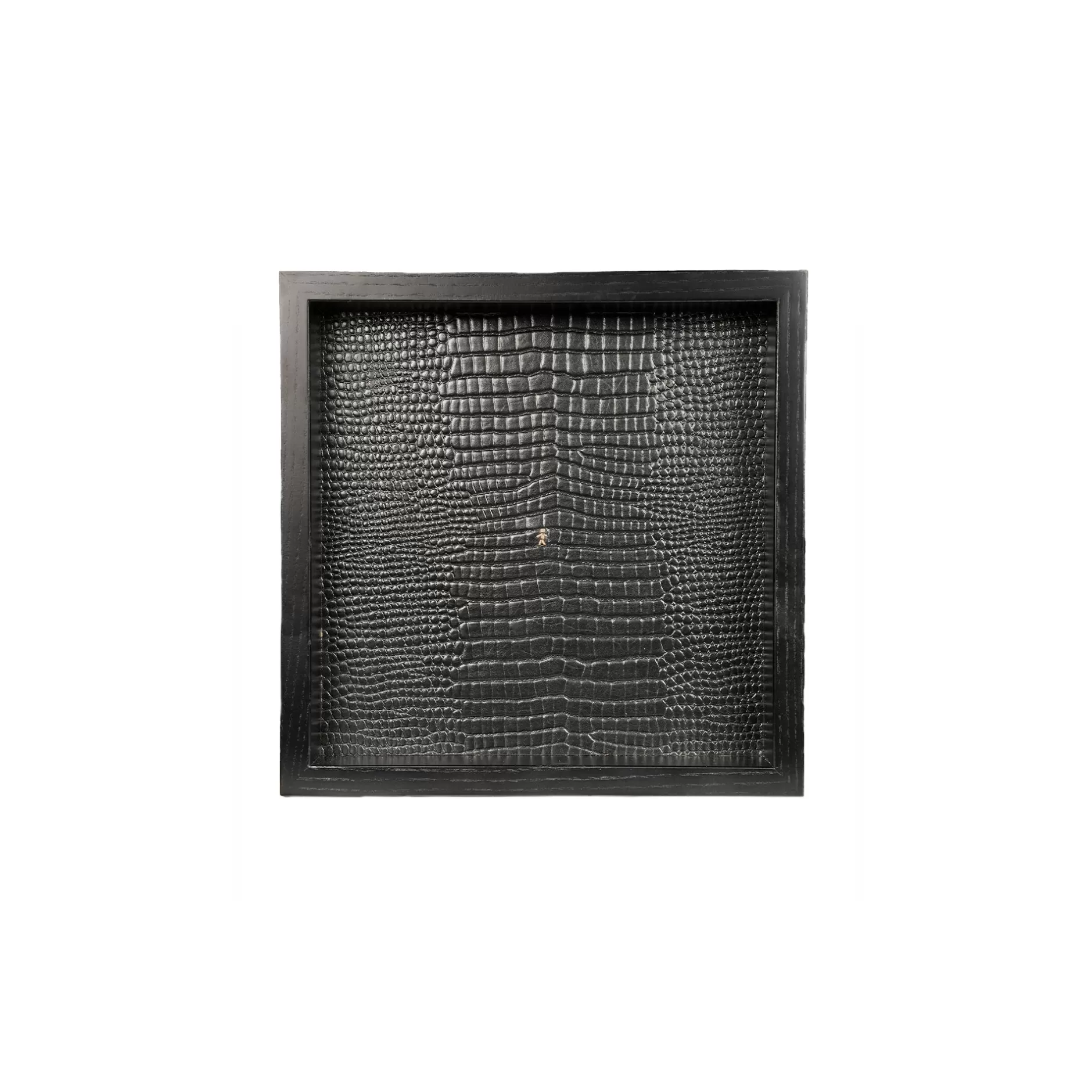 Store Square Wood Tray Black Decor