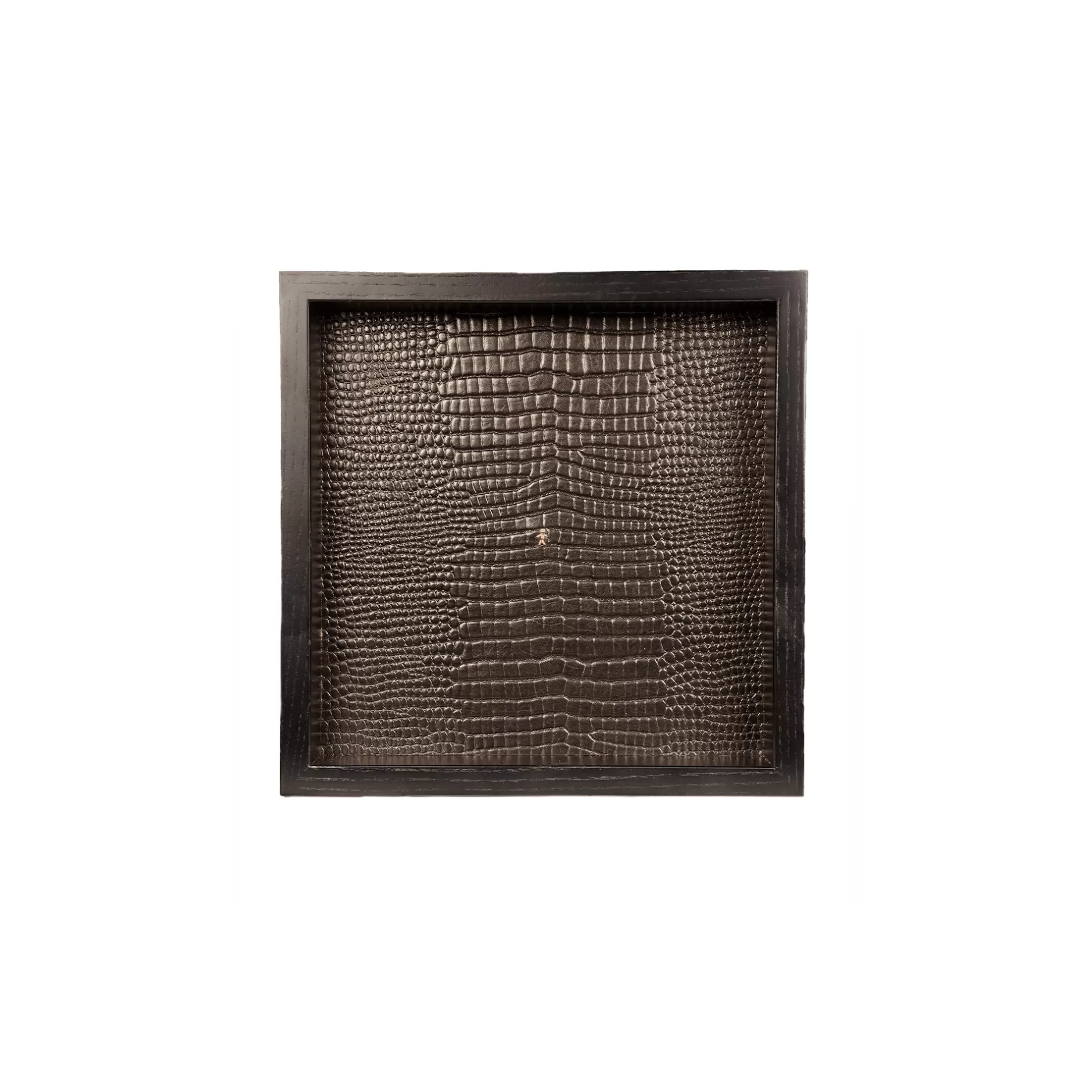 Cheap Square Wood Tray Dark Brown Decor