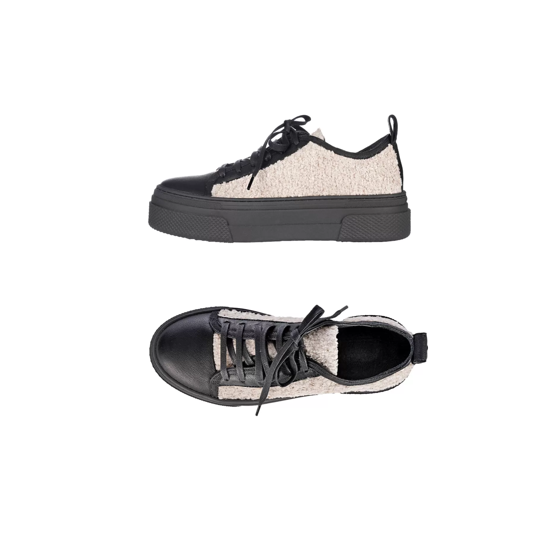 Shop Wool Sneaker Boucle Chalk White Shoes
