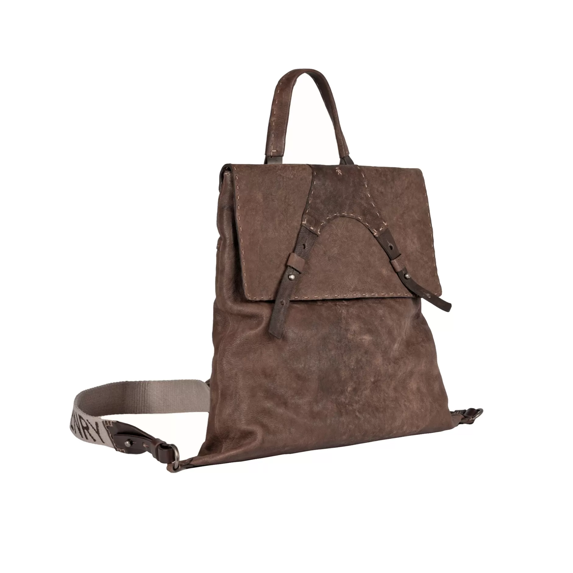Store Zavorra Backpack Horse M Hb Grattato Dark Brown Bags