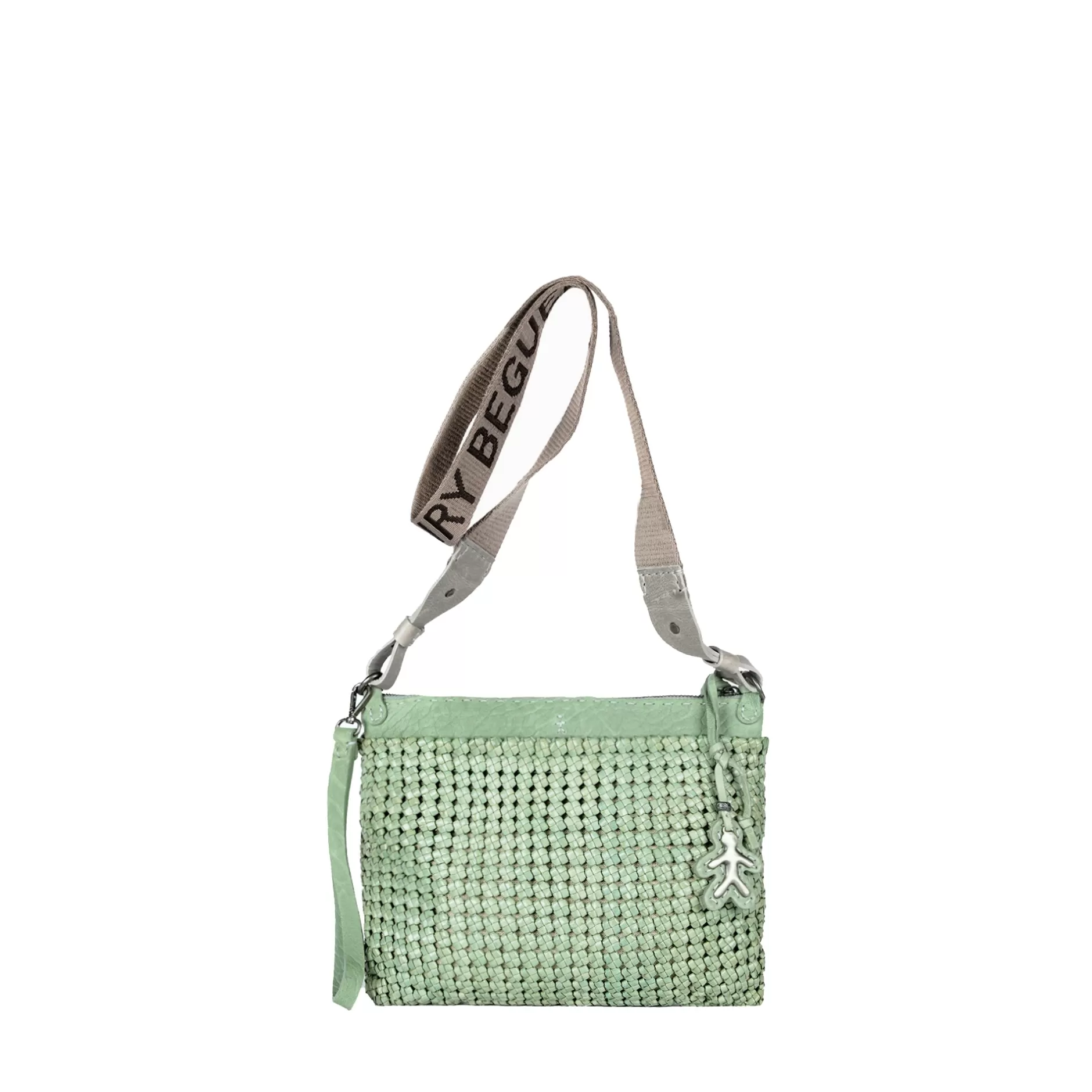 Online Zip Clutch S Hb Intreccio Crochet Light Green Bags